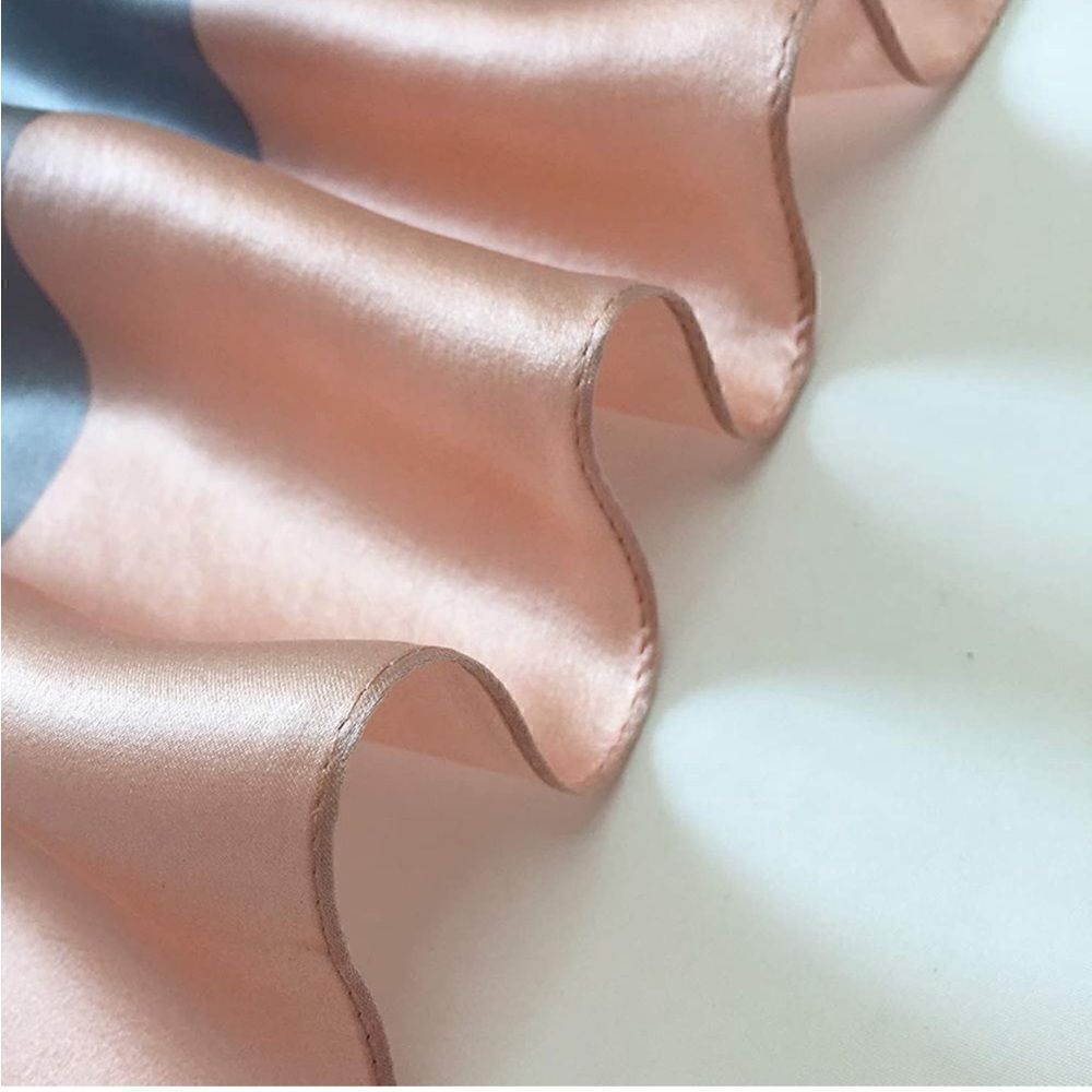 Pastel Color Block Silky Scarf - Picture 3 of 5